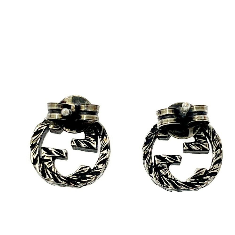 Gucci Silver Interlocking Gg Arabesque Earrings - image 5